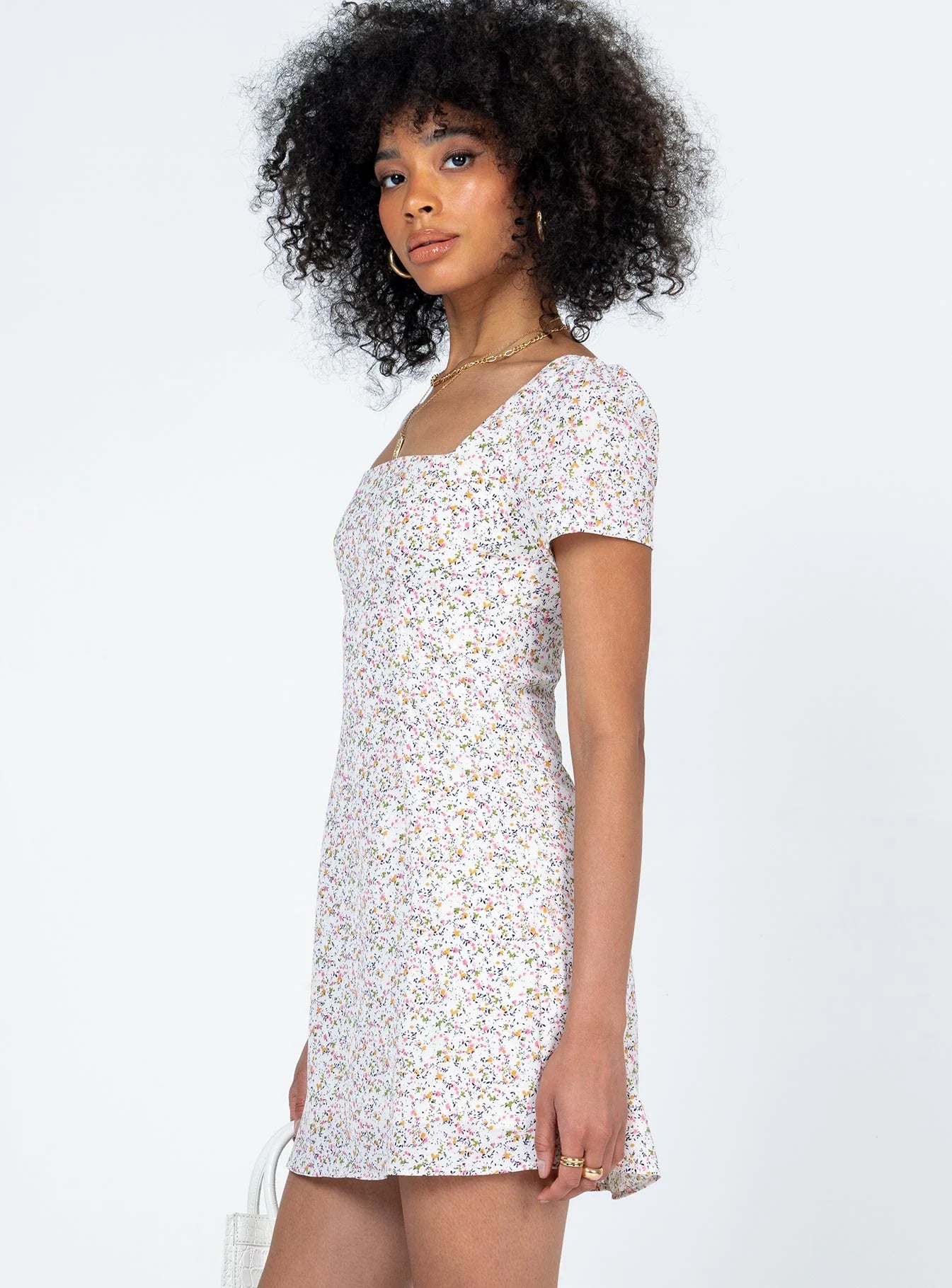 Hastings Mini Dress White Floral