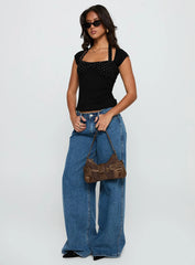Emberglow Top Black / Polka
