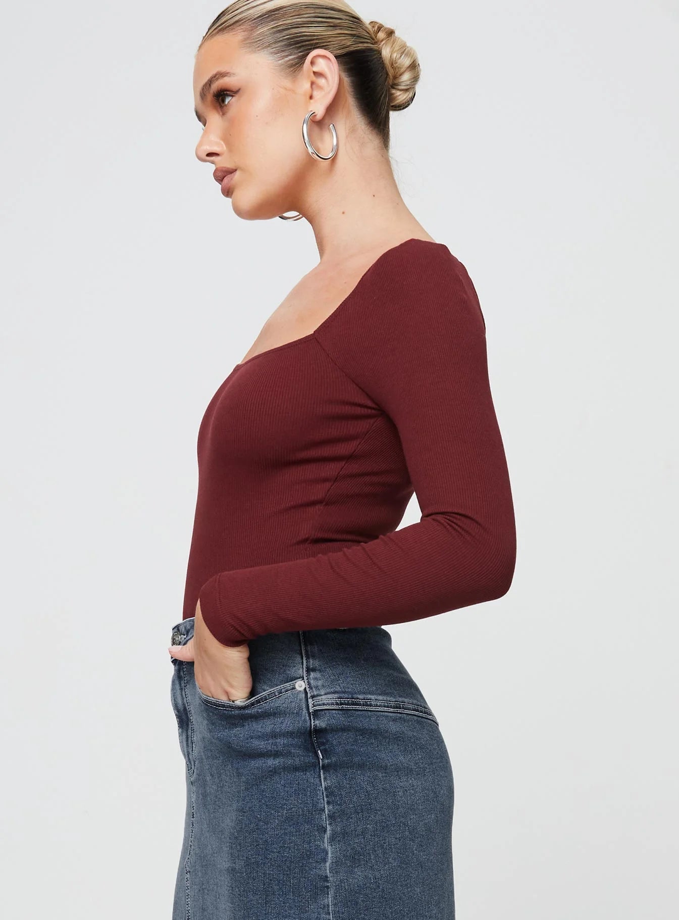 Charlotte Bodysuit Burgundy