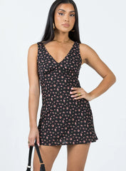 Harlen Mini Dress Black Floral