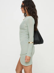 Pratt Long Sleeve Mini Dress Grey