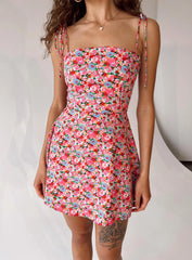 Elissa Mini Dress Pink Floral