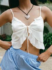Trevally Ruffle Top Ivory