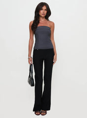 Good Looking Strapless Top Charcoal