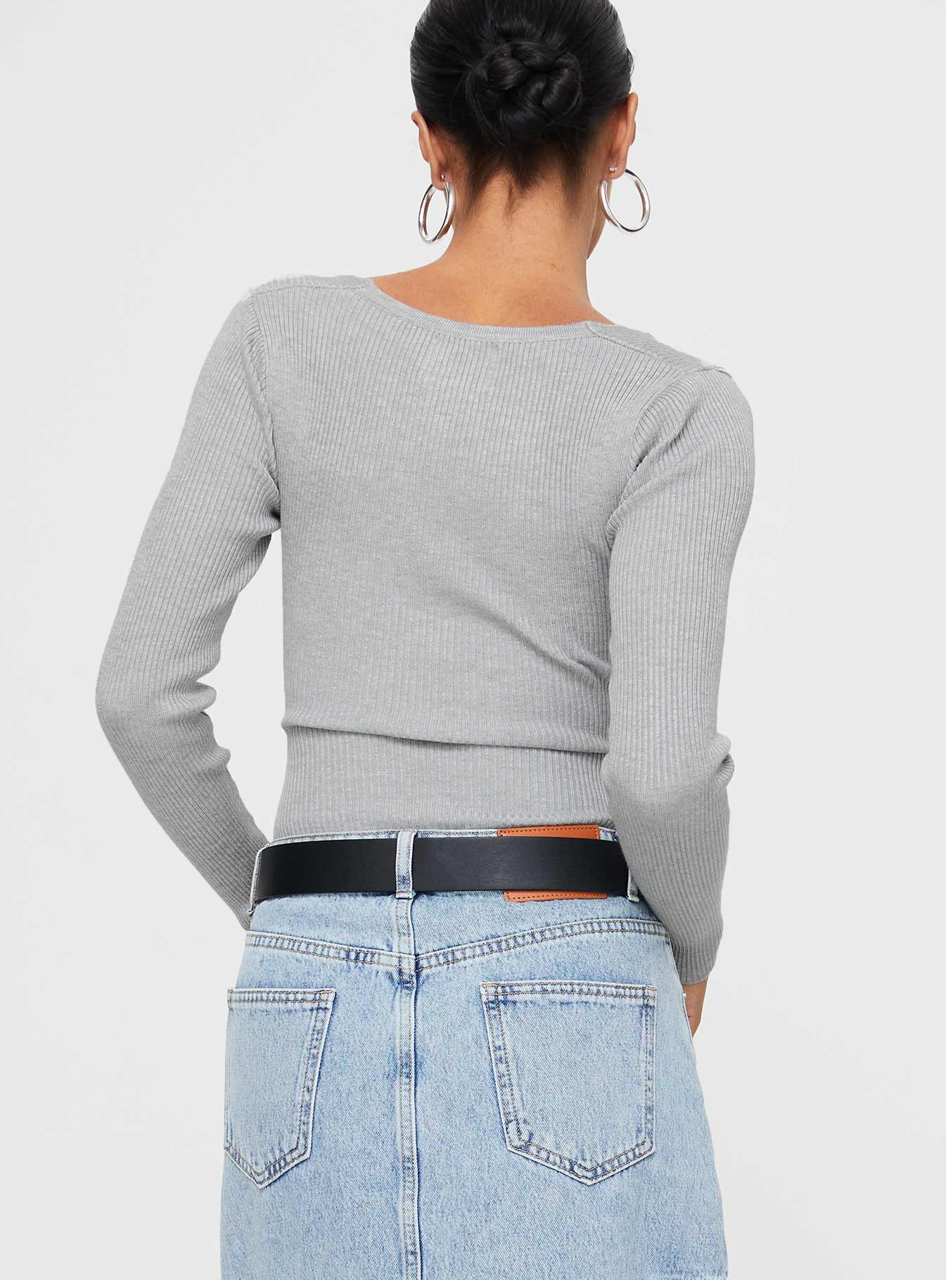 Dimitra Twist Bodysuit Grey