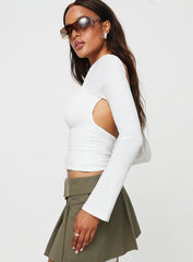 Zelka Long Sleeve Top White
