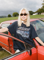 Racer 2000s Oversized Tee Slate