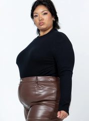 Maleny Long Sleeve Bodysuit Black Curve