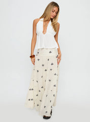 Saddler Halter Top White