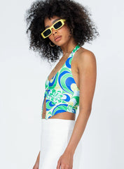Kenia Top Green Floral