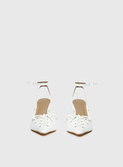 Nilah Pointed Toe Heels White