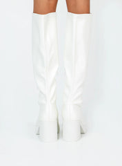 Westcott Knee High Boots White