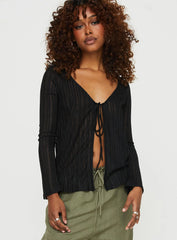 Hilder Long Sleeve Top Black