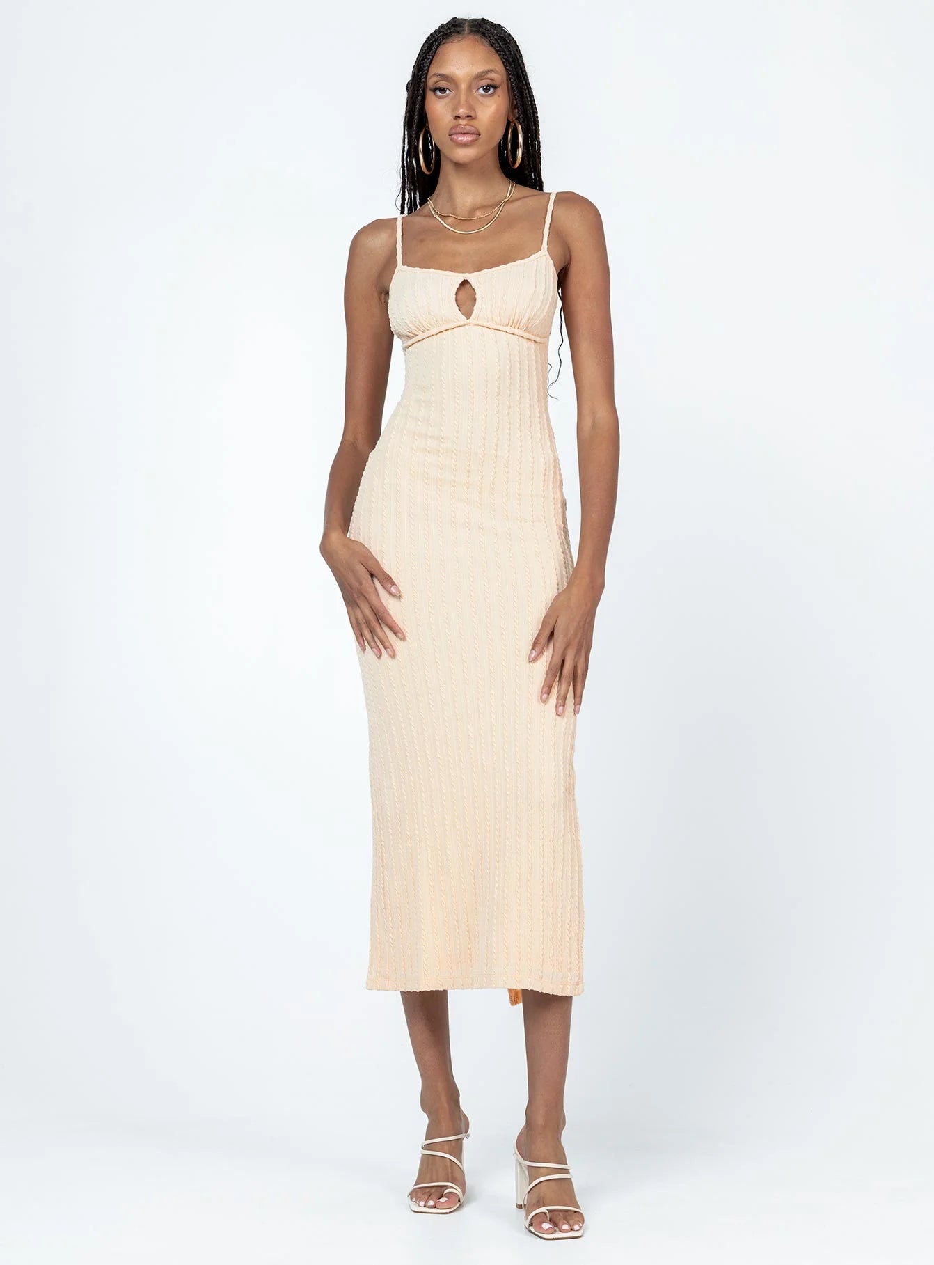 Maila Midi Dress Beige