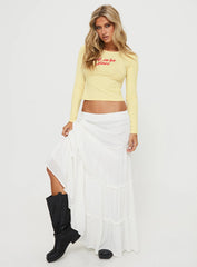 Je M'en Fous Long Sleeve Top Cream
