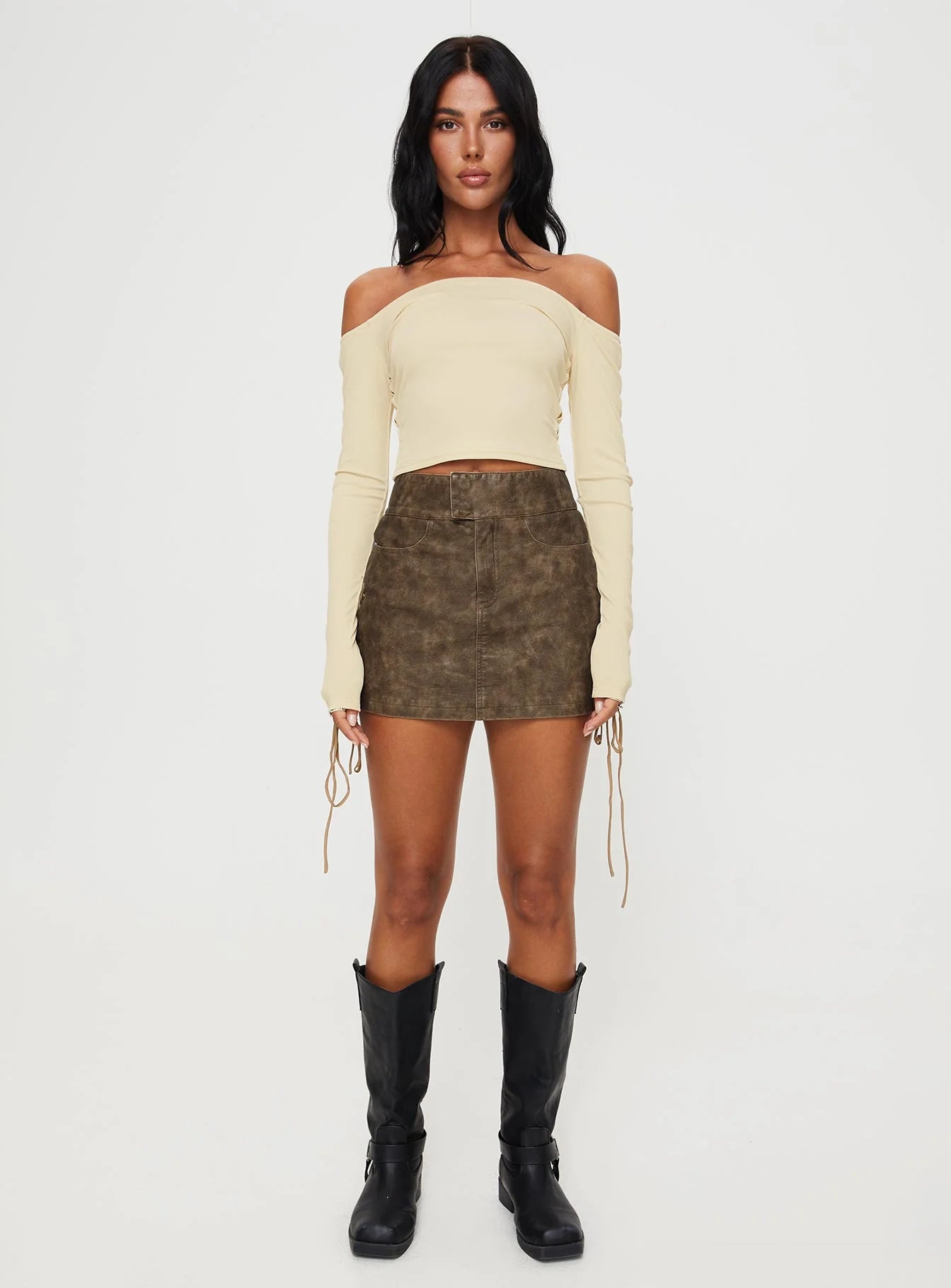Castano Off The Shoulder Top Beige