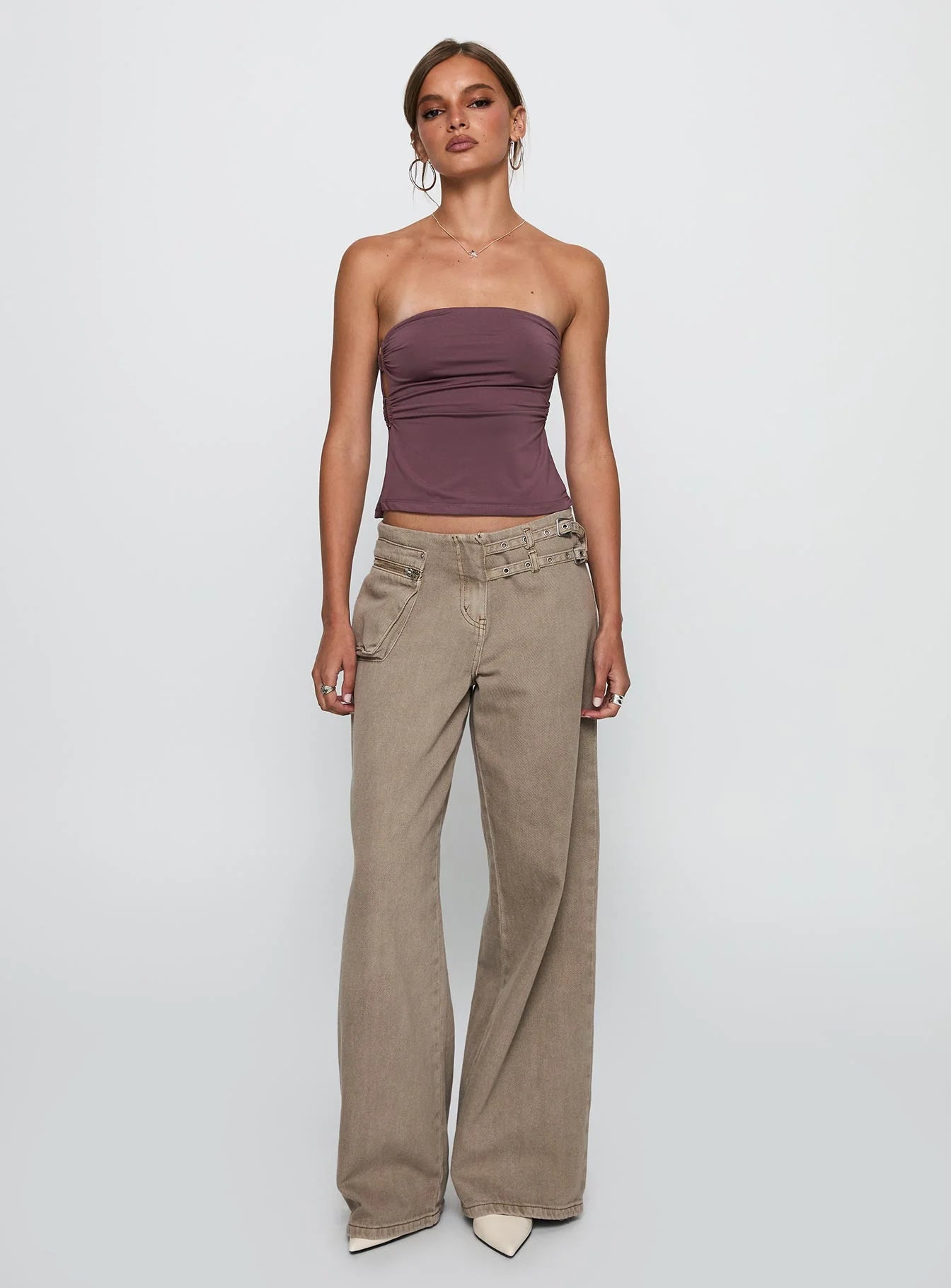 Round The World Strapless Purple