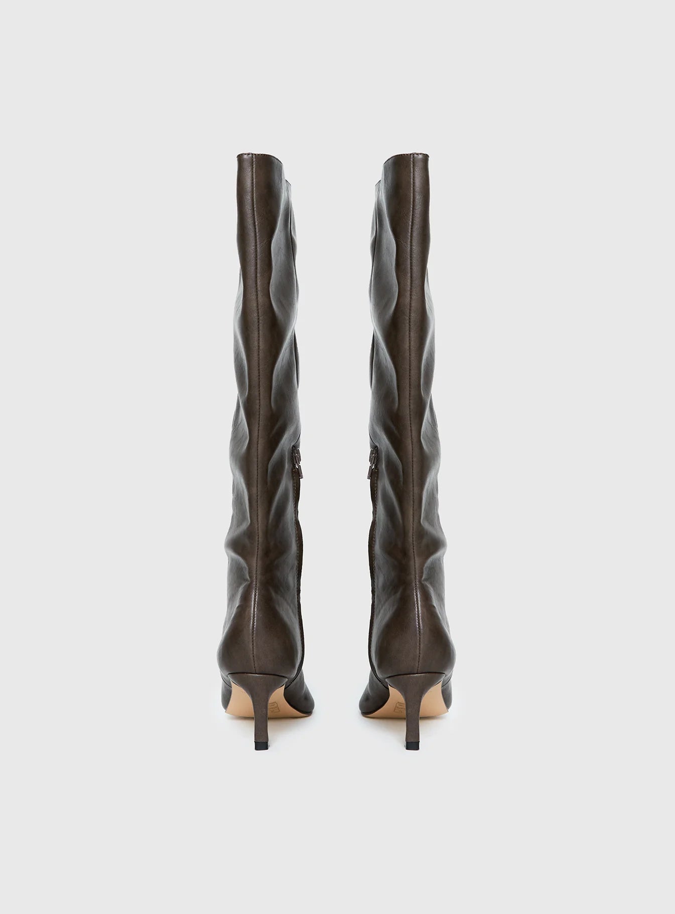 Aminah Knee High Boots Charcoal