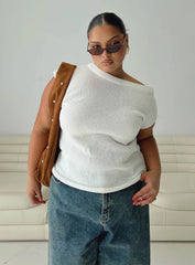 Ashfield Off Shoulder Top White Curve