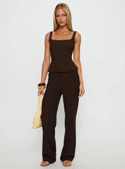 Kinsie Tailored Pants Brown