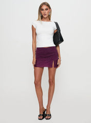 Anaquin Ruched Mini Skirt Purple