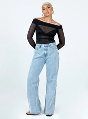 Marek Off Shoulder Bodysuit Black