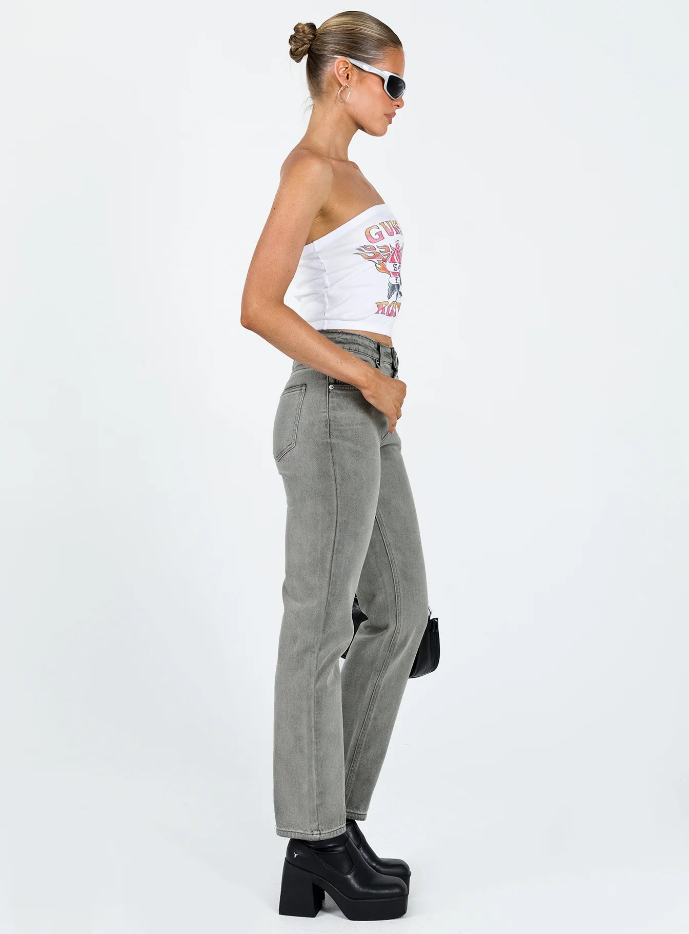 Tangmere Mid Rise Slim Jeans Grey