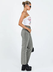 Tangmere Mid Rise Slim Jeans Grey