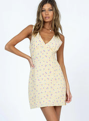 Quincy Mini Dress Yellow Floral