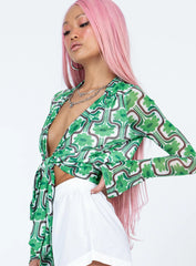 Rosabella Long Sleeve Top Green