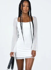 Bilbao Long Sleeve Mini Dress White