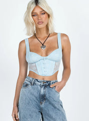 Vados Bustier Top Baby Blue