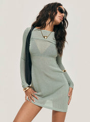 Pratt Long Sleeve Mini Dress Grey