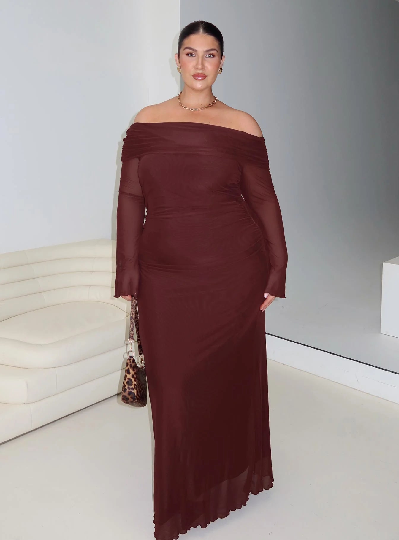 Consideration Maxi Dress Chocolate Curve