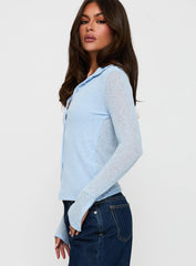 Finnean Long Sleeve Top Pale Blue