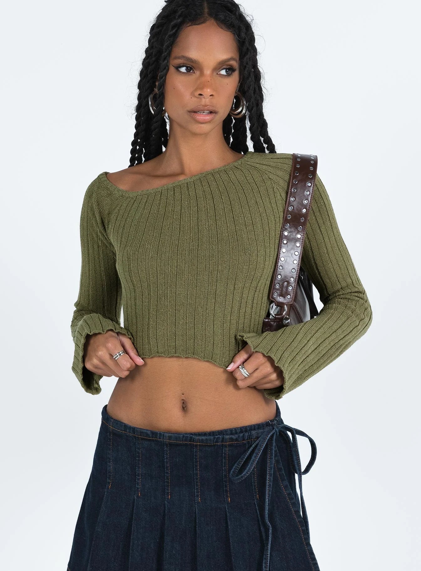 Santorini Knit Top Khaki