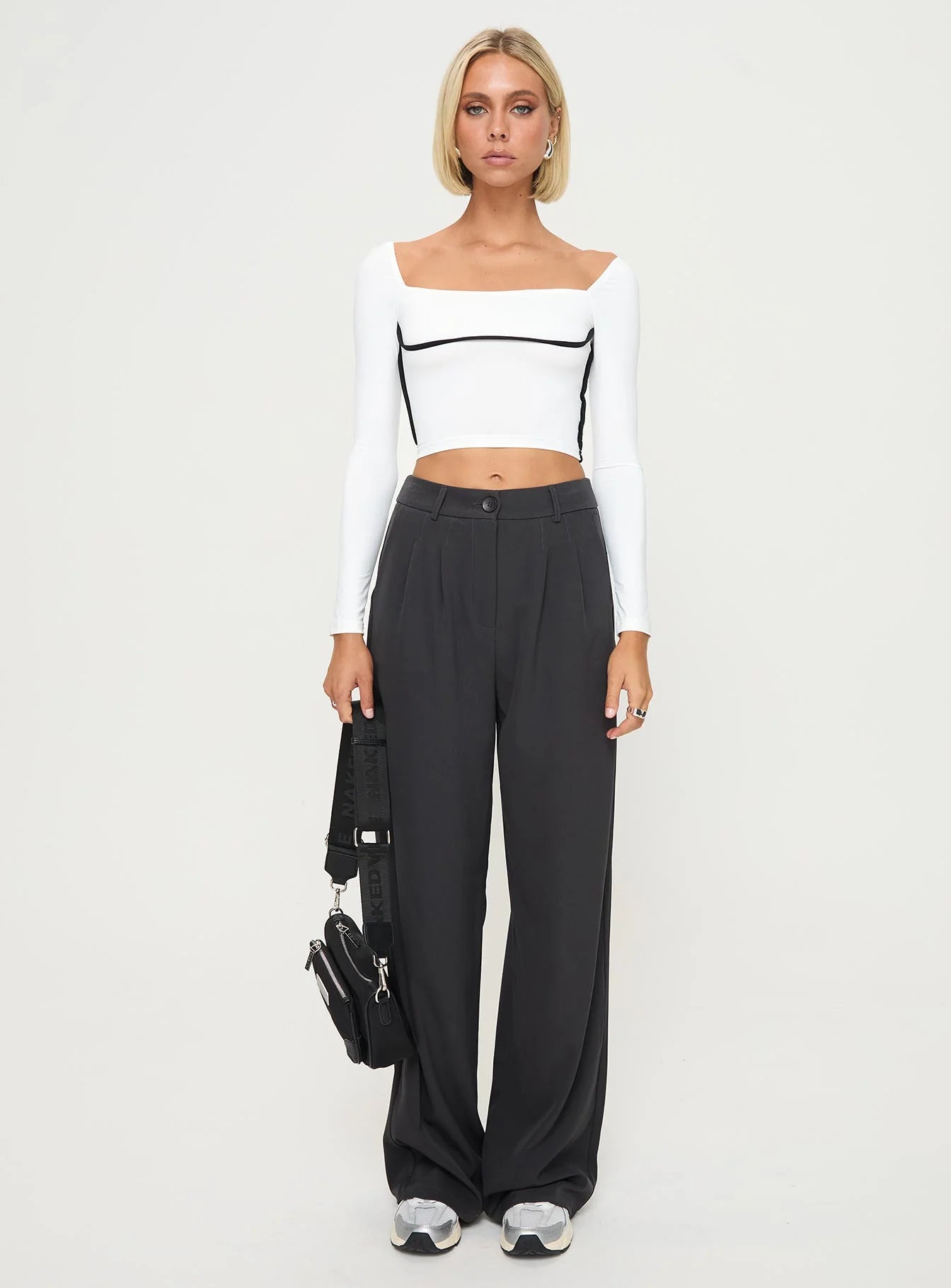 Maidenwell Contrast Long Sleeve Top White