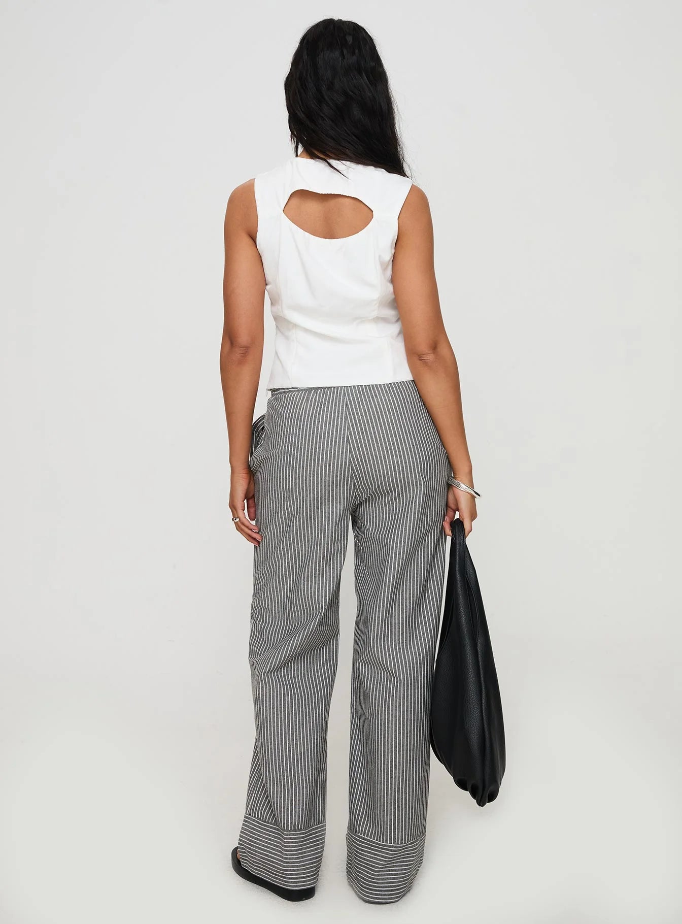 Veridian Pants Black/White Stripe