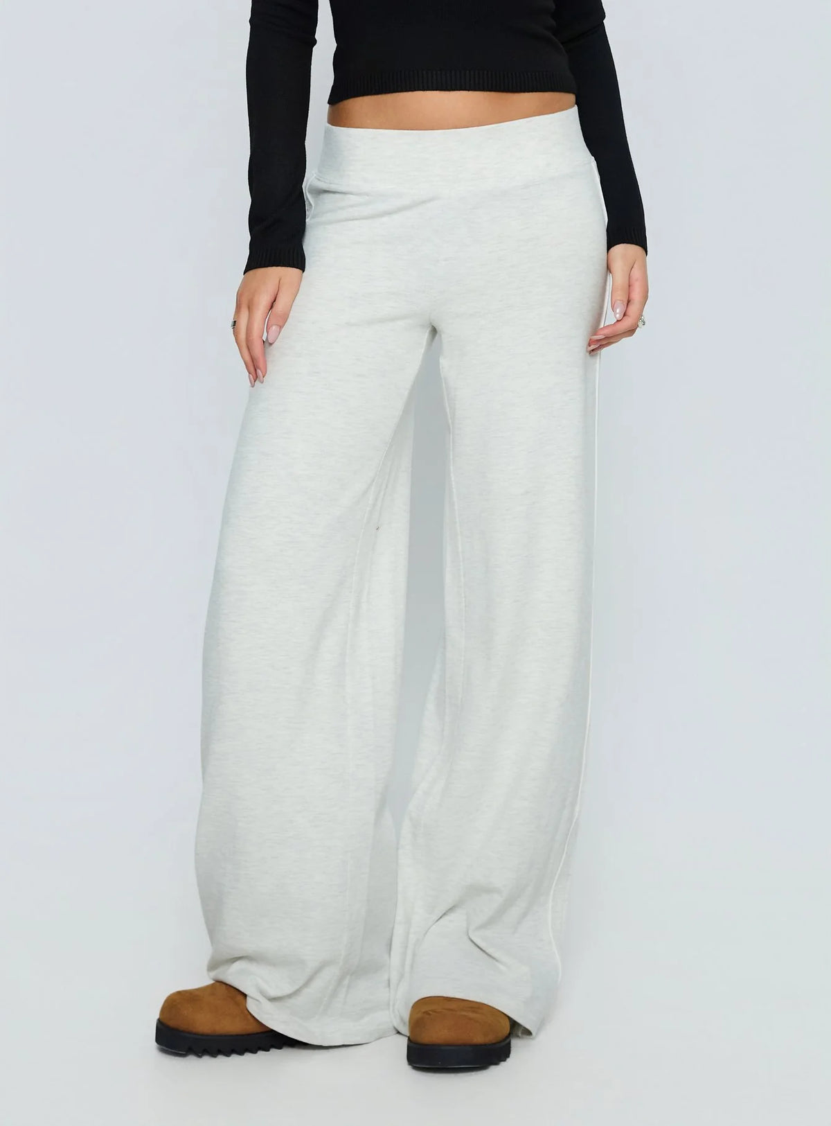 Ascenda Straight Leg Track Pant Grey Marle