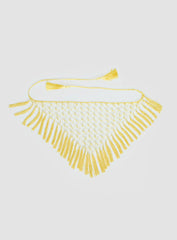 Lynnsey Beaded Tassel Wrap Belt Butter