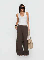 Lunea Concealed Waistband Pants Brown