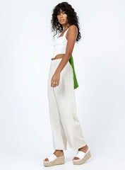 Louis Linen Blend Pants Beige