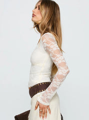 Pitter Long Sleeve Top Cream