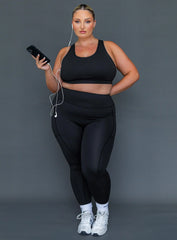Unstoppable Activewear 7 8 Leggings Black Curve