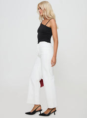 Fawcett High Rise Straight Leg Jeans White