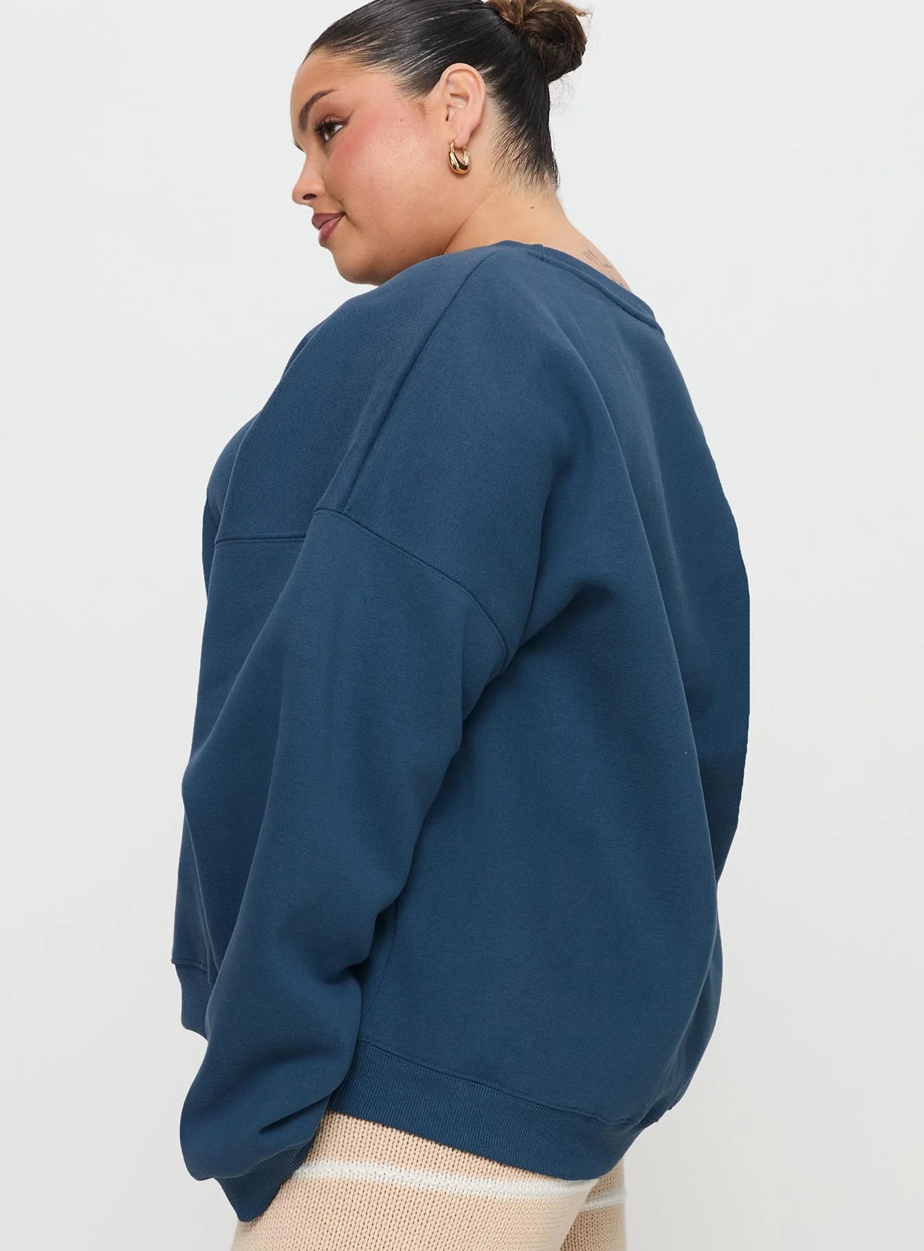Sleepy Bunny Crewneck Jumper Navy Curve