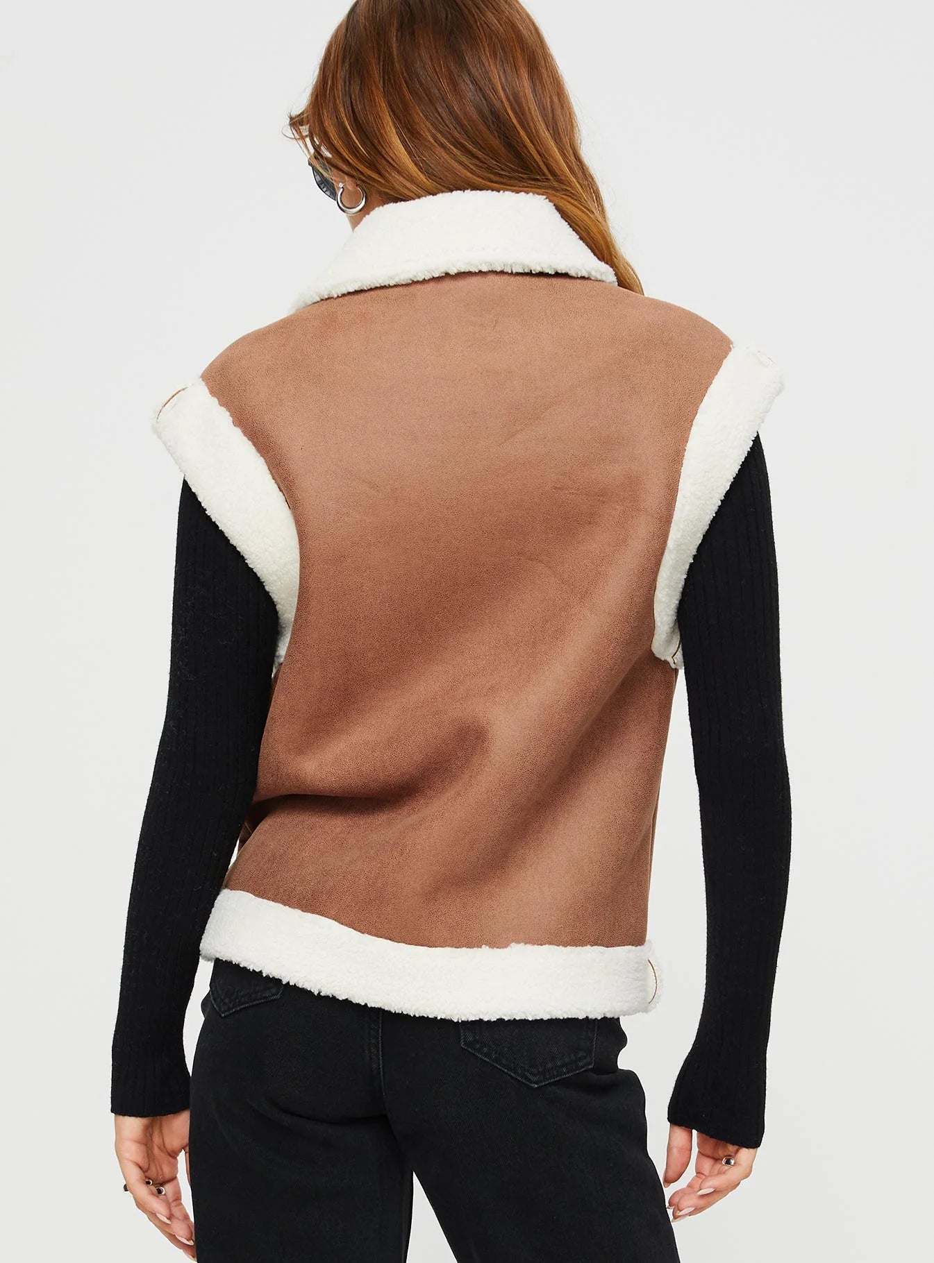 Wesson Shearling Vest Natural / Cream