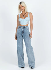 Vados Bustier Top Baby Blue
