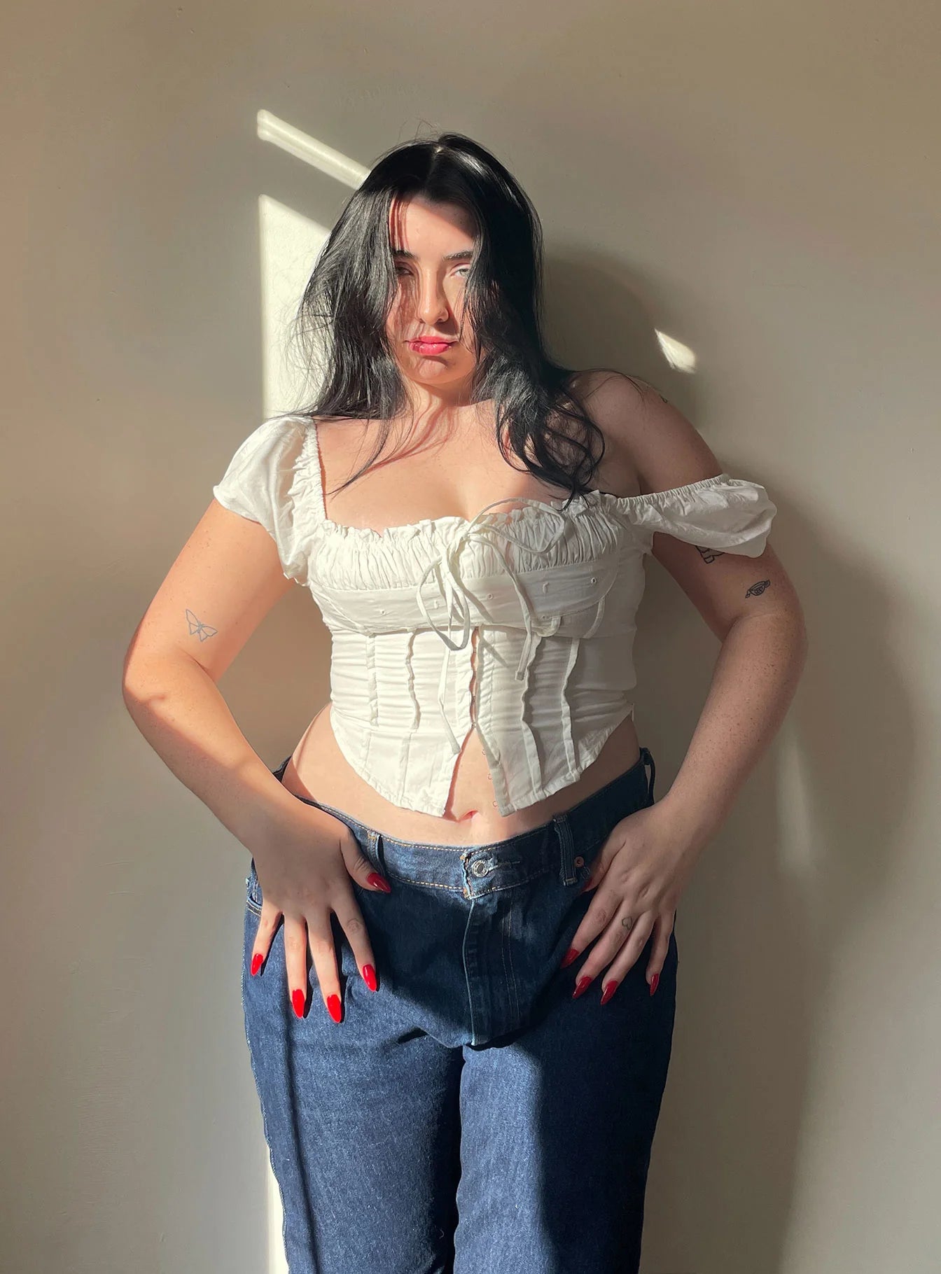 Malany Corset Top Ivory