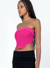 Alma Strapless Top Pink